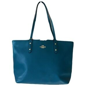 Teal handbag by COACH - pristine condition